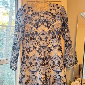Alexis romper, blue and white, used condition